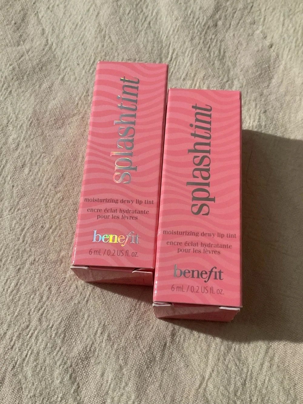 Nib TWO Benefit Cosmetics Splashtint Moisturizing Dewy Lip Tint Heat Wave 17 Red